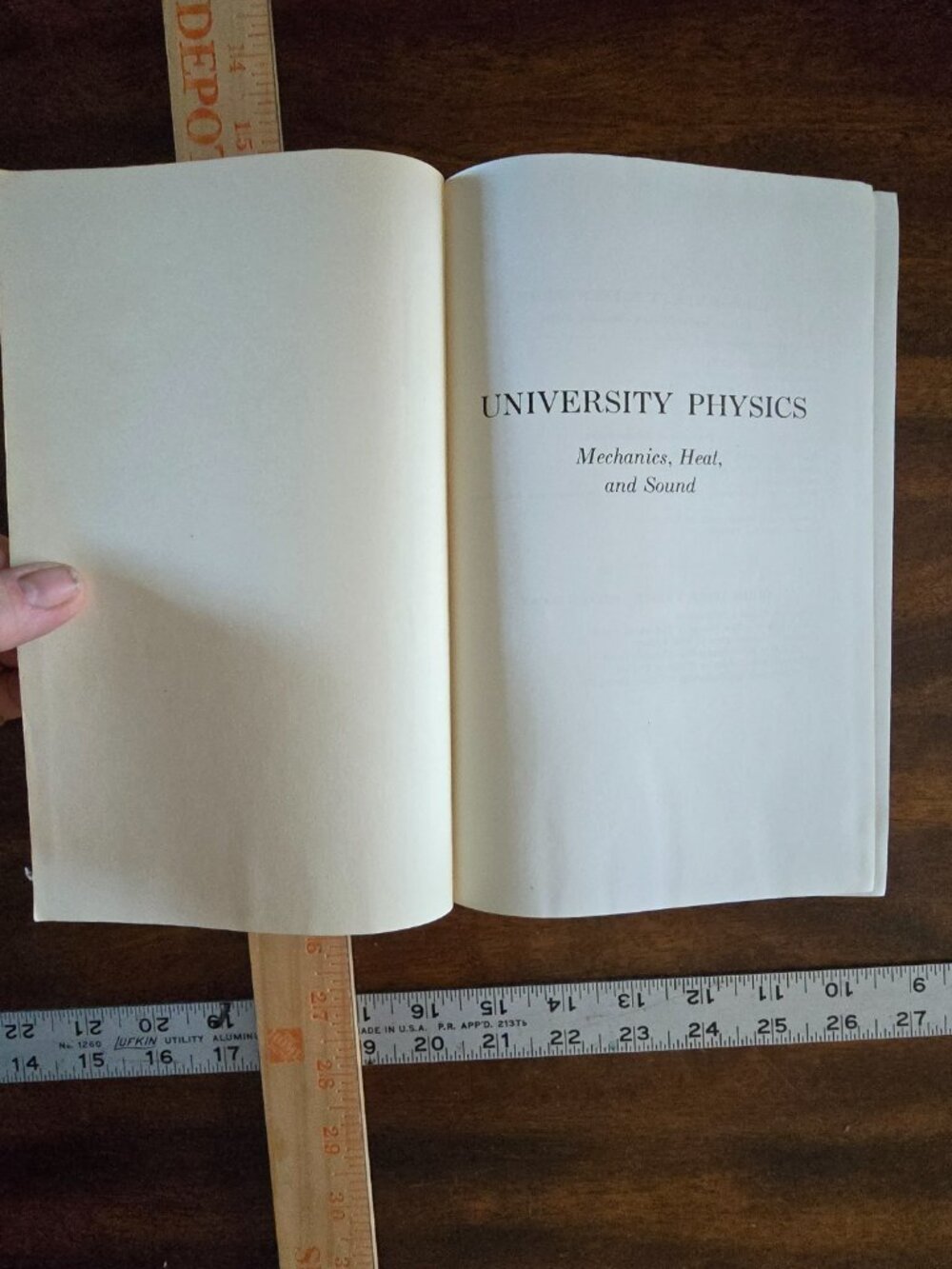 University Physics: Mechanics, Heat, and Sound by Francis Sears & Mark Zemansky